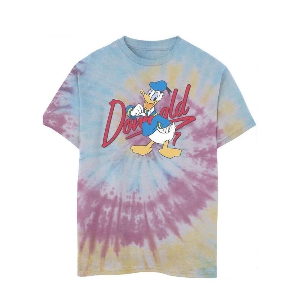 Disney Donald Duck Tie Dye Shirt Youth XL Multicolor NWT Graphic Tee C201